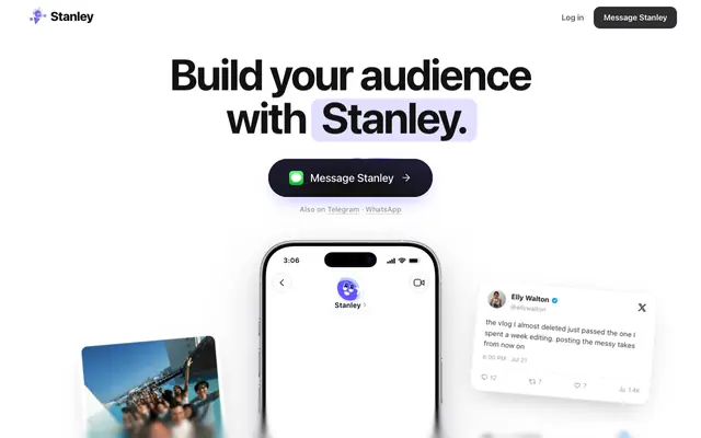 Screenshot of Stanley — Build your audience
