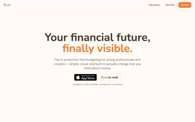 Screenshot of Flan | Projection-First Budgeting App for Couples