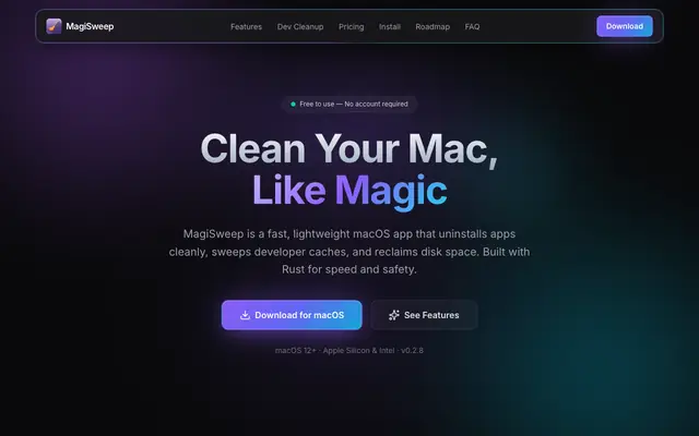 Screenshot of MagiSweep