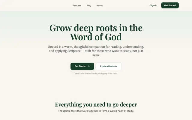 Screenshot of Rooted — Study, Understand, Apply