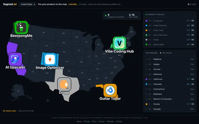 Screenshot of USA — flaghold.lol
