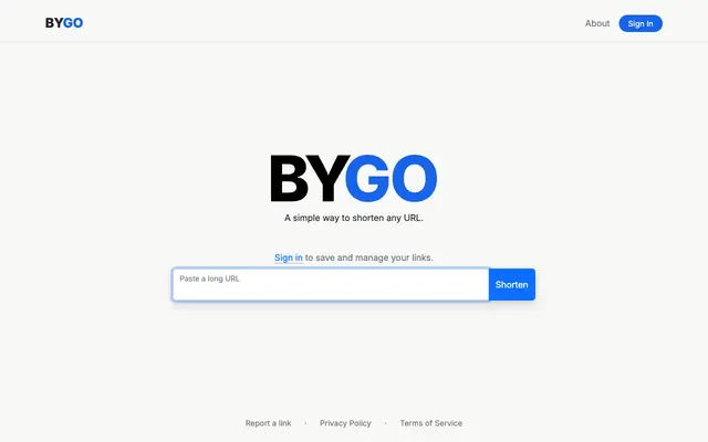 Screenshot of BYGO | Link Shortener
