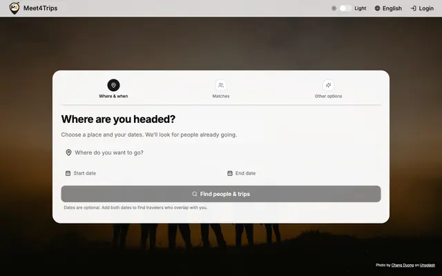 Screenshot of Meet4Trips