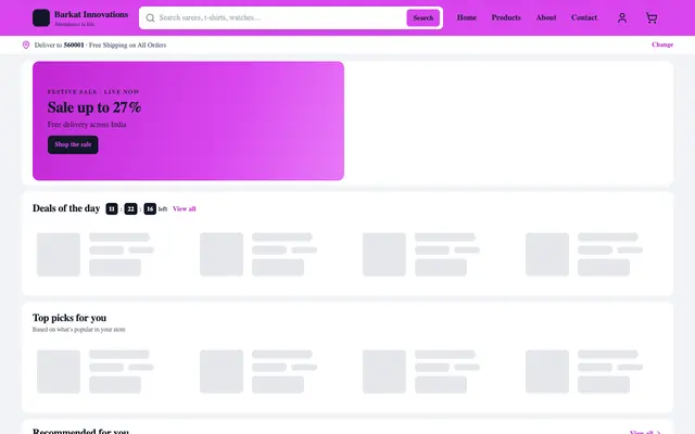 Screenshot of Barkat Innovations