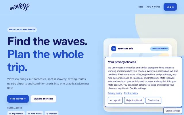 Screenshot of Wavesso