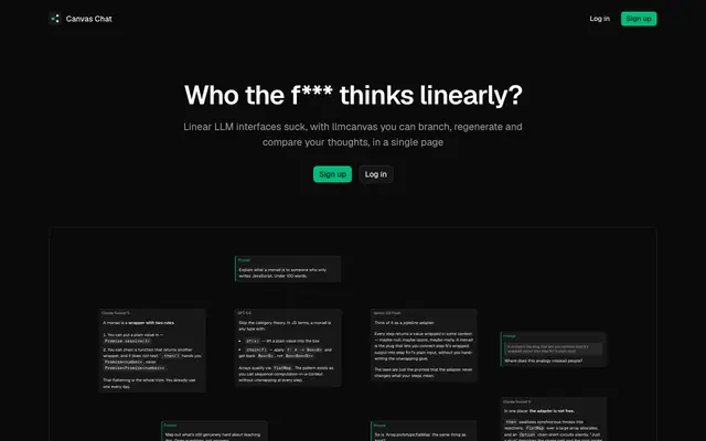 Screenshot of Canvas Chat