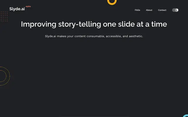 Screenshot of Slyde.ai