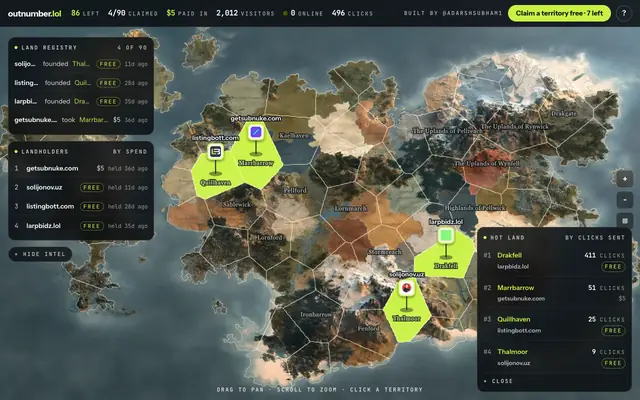 Screenshot of outnumber.lol
