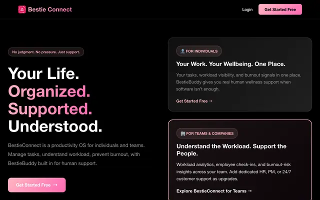 Screenshot of BestieConnect