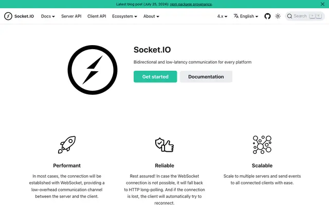 Screenshot of Socket.IO