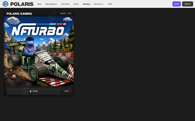 Screenshot of Polaris — Web3 gaming on Algorand