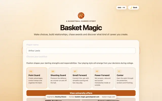 Screenshot of Basket Magic