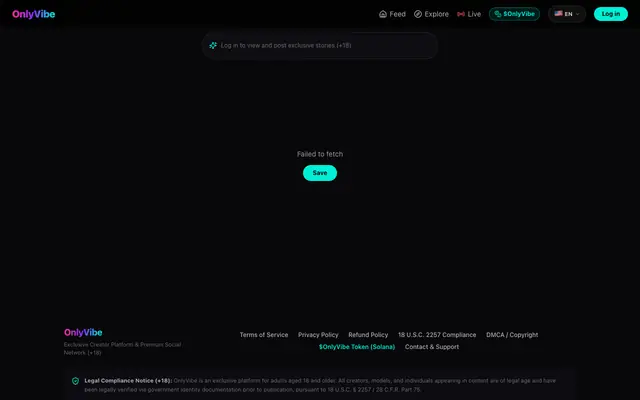 Screenshot of OnlyVibe — Exclusive Social & Creator Platform