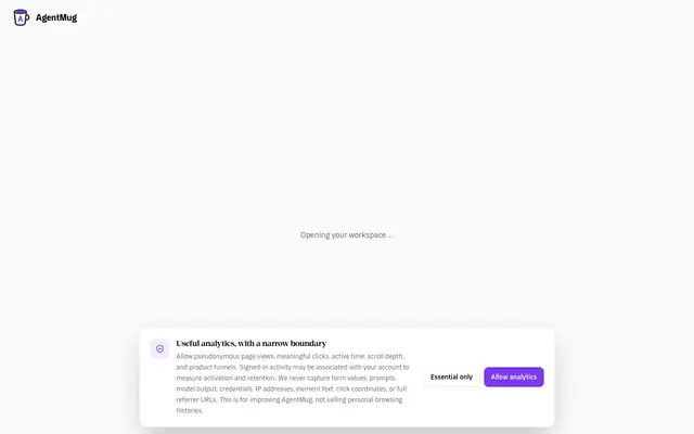 Screenshot of AgentMug — Build and Deploy Portable AI Workers