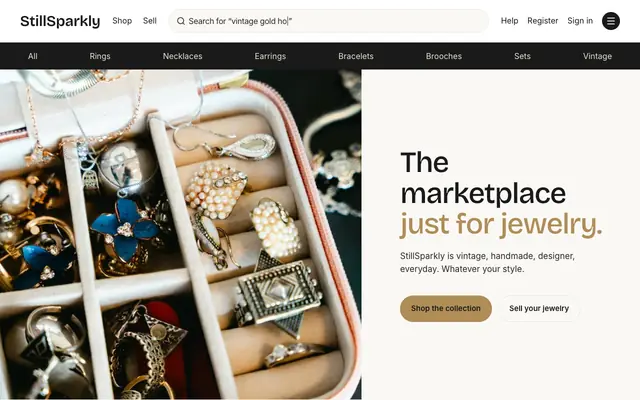 Screenshot of StillSparkly: Buy, Sell & Discover Jewelry