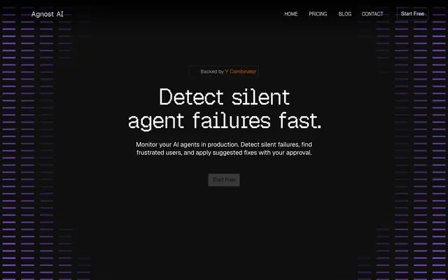 Screenshot of Agnost AI | Product analytics for conversational agents