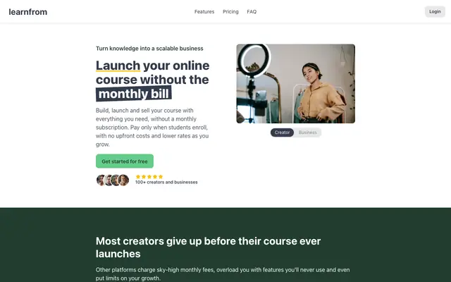 Screenshot of learnfrom.co