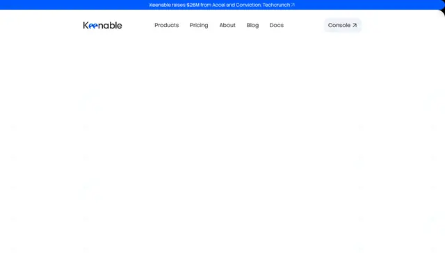 Screenshot of Keenable.ai — Independent Web Search API for AI