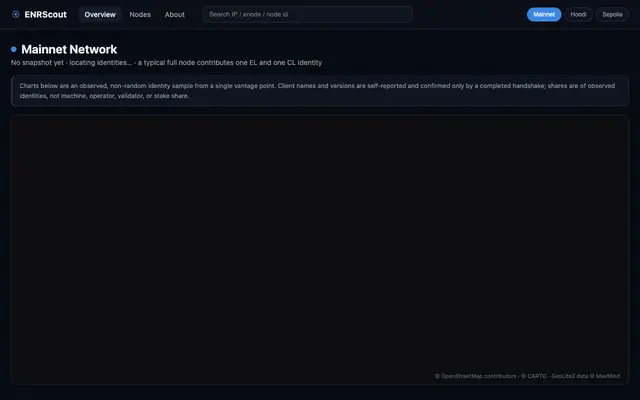 Screenshot of ENRScout - Ethereum Node Explorer