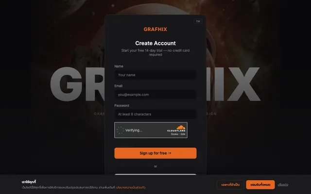 Screenshot of Sign Up