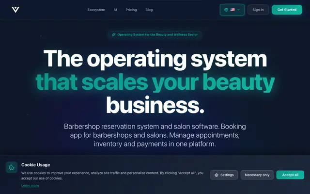 Screenshot of Sistema de Reservas para Barbería y Peluquería | Trivorac