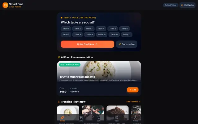 Screenshot of Smart Dine | Premium QR Restaurant Ordering