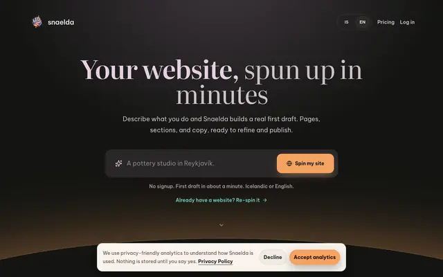 Screenshot of Snaelda