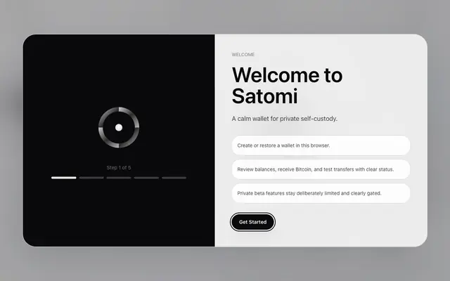 Screenshot of Satomi | Private self-custody wallet