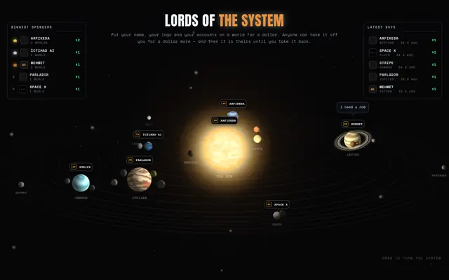 Screenshot of Lords of the system