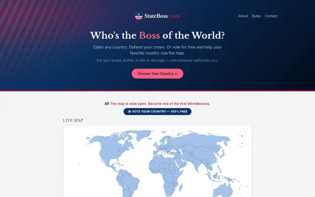 Screenshot of StateBoss.com