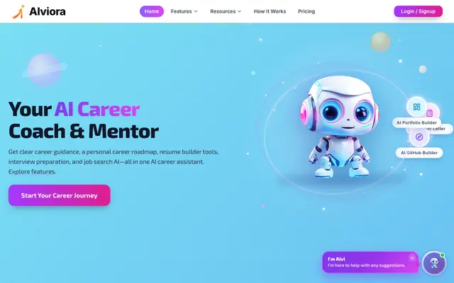 Screenshot of AI Career Intelligence Platform | Alviora AI
