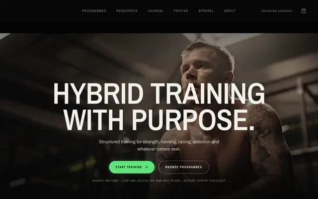 Screenshot of SEVEN3SEVEN — Train for something.