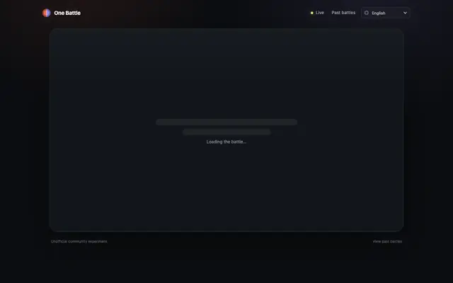 Screenshot of One Battle · Choose a side