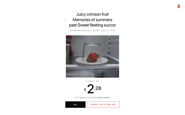 Screenshot of $0.26 - Strawberry Bid