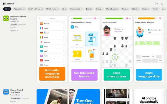 Screenshot of appshot