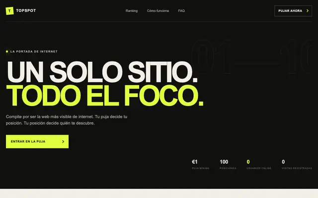 Screenshot of TopSpot — La portada de internet