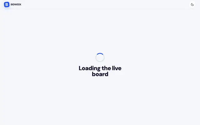 Screenshot of BidWeek — Claim the #1 spot