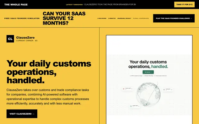 Screenshot of The Whole Page — One Company Owns This Page