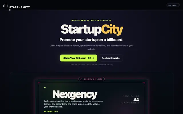 Screenshot of Startup City