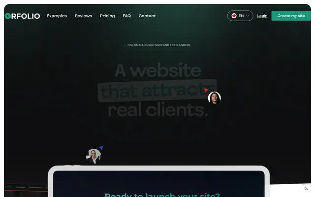 Screenshot of Orfolio | AI Website Creator - No-Code Platform for Businesses