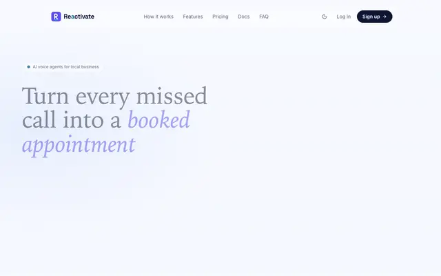 Screenshot of Reactivate | The Real Estate Lifecycle Engine