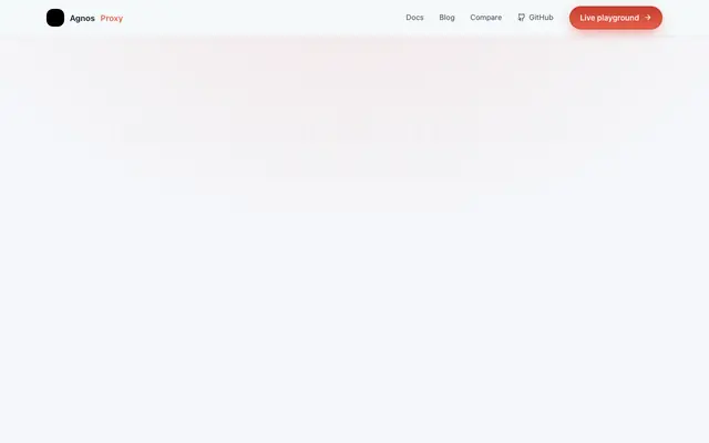 Screenshot of Agnos - Own Your LLM Control Plane | Contain LiteLLM, Bifrost and Any Gateway