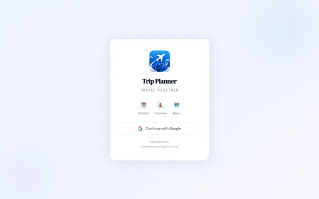 Screenshot of TripPlanner