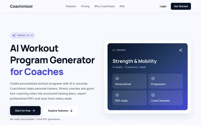 Screenshot of frontend