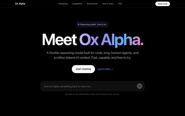 Screenshot of Ox Alpha