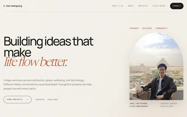 Screenshot of Mac Personal Website