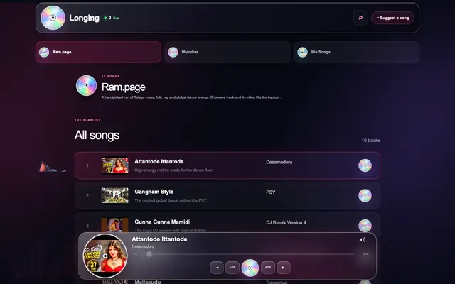 Screenshot of Longing