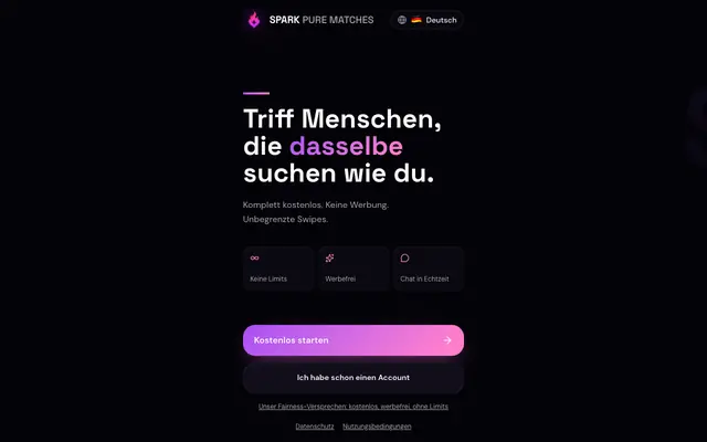 Screenshot of SPARK - Pure Matches — Dating, kostenlos & unbegrenzt