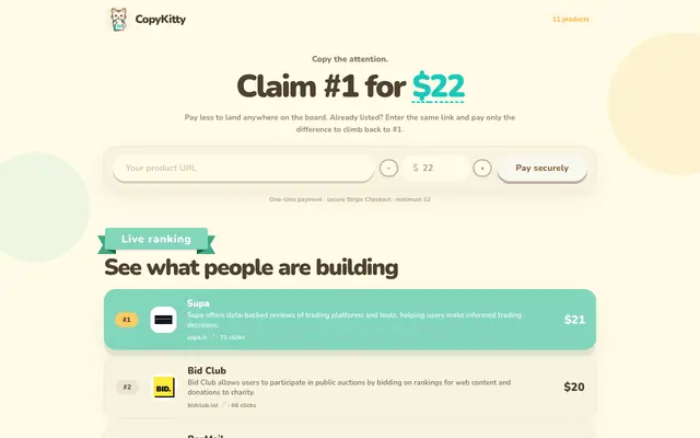 Screenshot of CopyKitty — Copy the attention.
