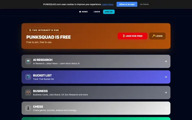 Screenshot of PNUK.com — YouTube Research, Link Management & Stats